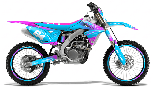Pink and Blue Fade Sticker kit for Suzuki RMZ 250 2010 - 2018