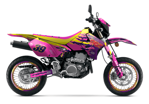 Pink Retro Sticker kit for Suzuki DRZ 400SM 2000 - 2020