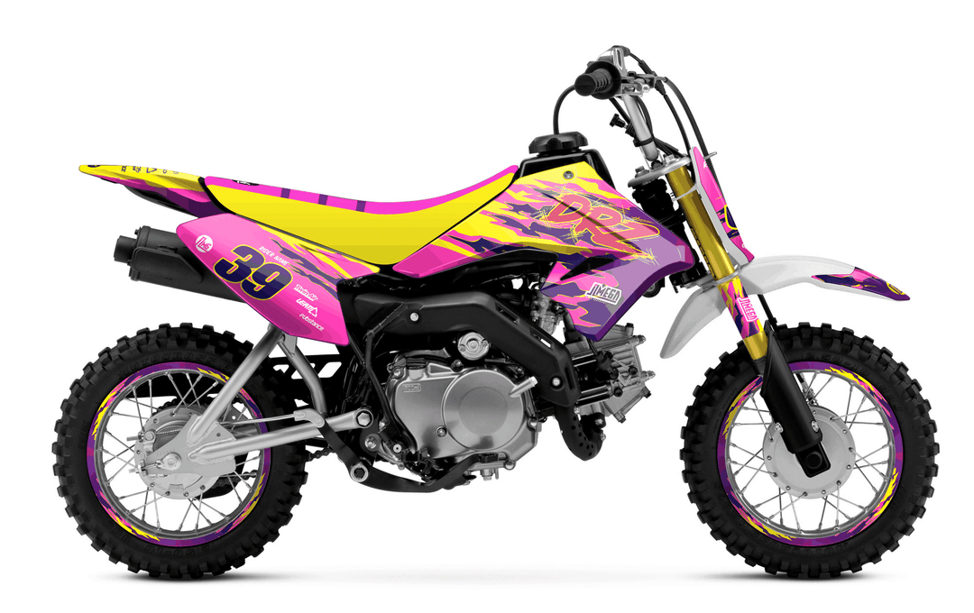 suzuki drz 70 pink retro graphics kit