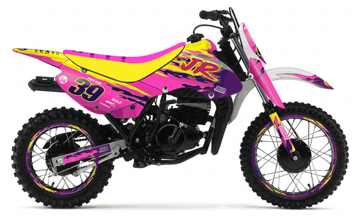 suzuki jr 80 pink retro graphics kit