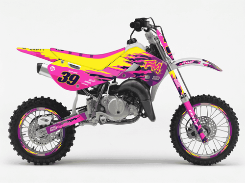 Pink Retro Sticker kit for Suzuki RM 65 2000 - 2013