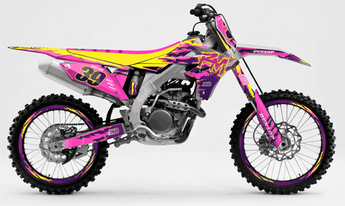 Pink Retro Sticker kit for Suzuki RMZ 250 2019 - 2025