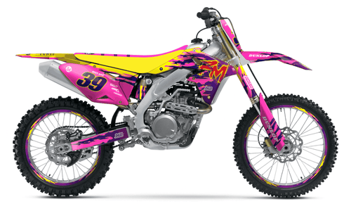 Pink Retro Sticker kit for Suzuki RMZ 450 2008 - 2017