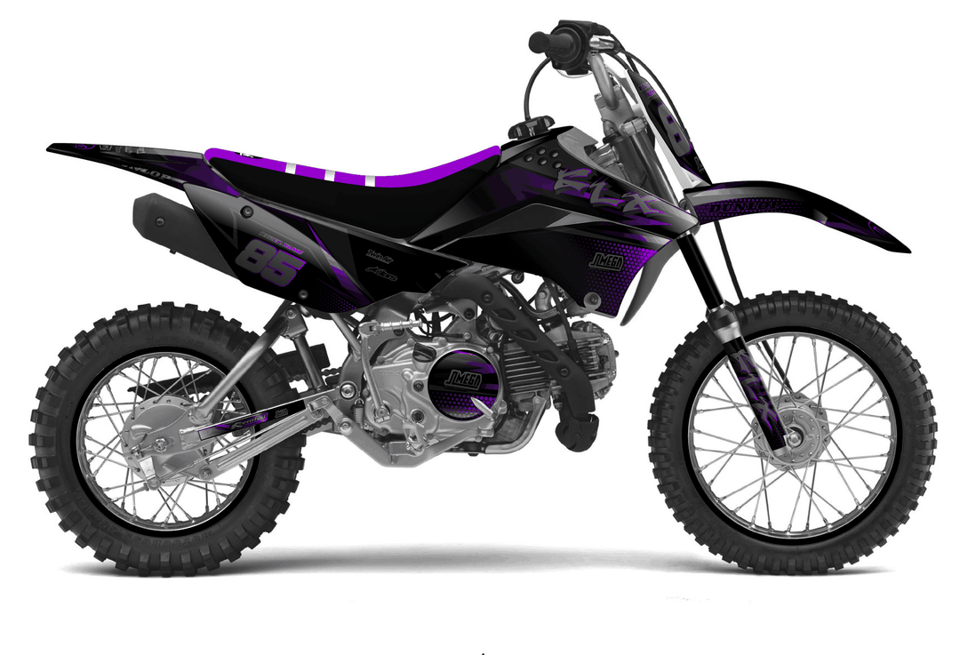 kawasaki klx 110 purple touch graphics kit