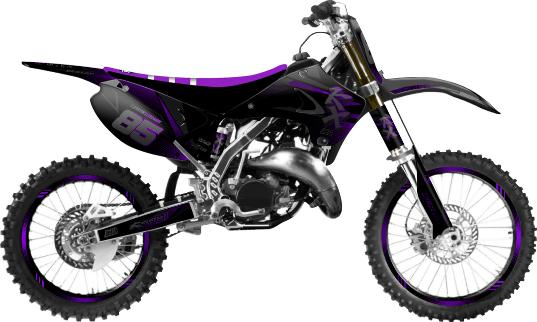 kawasaki kx 125 purple touch graphics kit