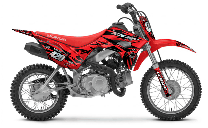 honda crf 110f red chungus graphics kit