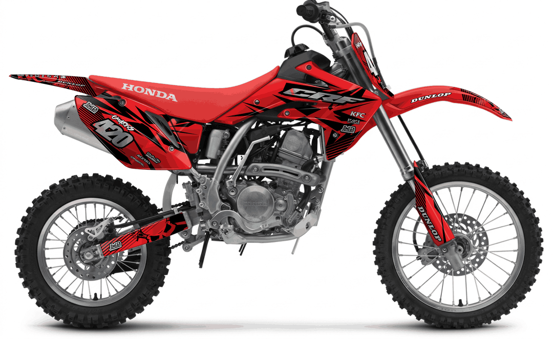 honda crf 150r red chungus graphics kit