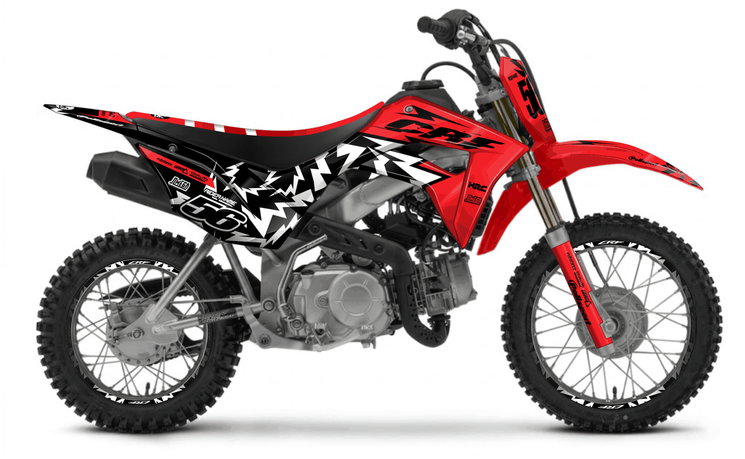 honda crf 110f red thunder graphics kit