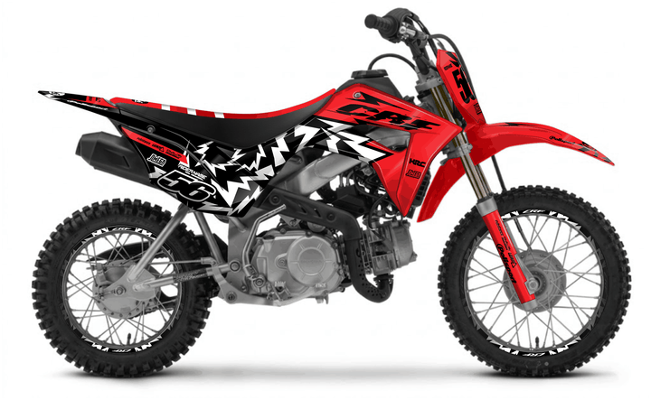 honda crf 110f red thunder graphics kit