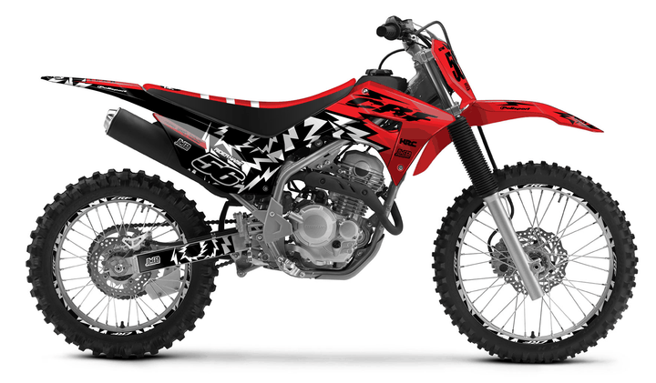 honda crf 250f red thunder graphics kit