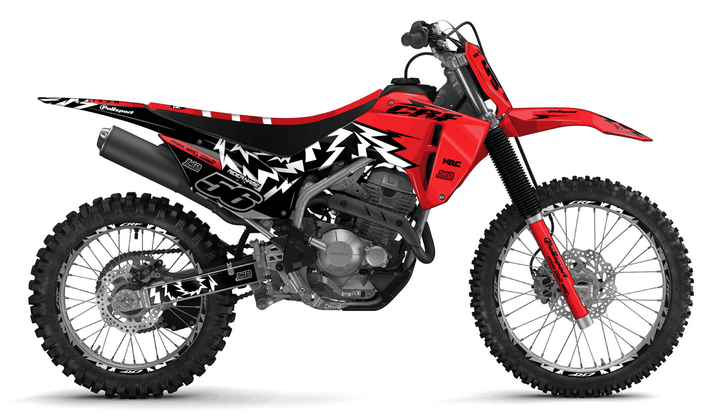 honda crf 300f red thunder graphics kit