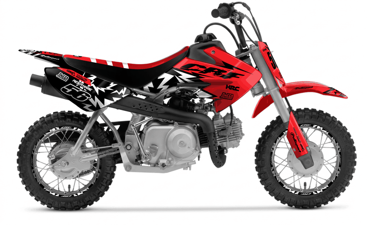 honda crf 50 red thunder graphics kit