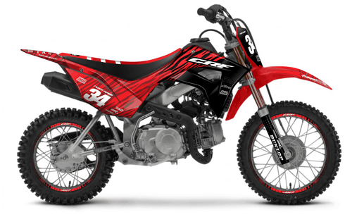 Red Tiger Sticker kit for Honda CRF 110F 2019 - 2027