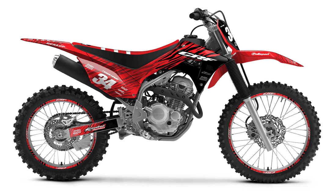 honda crf 250f red tiger graphics kit