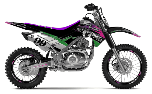Retro 90's Factory Sticker kit for Kawasaki KLX 140 2024 - 2027