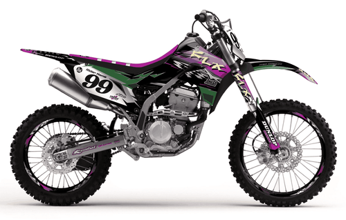 Retro 90's Factory Sticker kit for Kawasaki KLX 300R 2020 - 2024