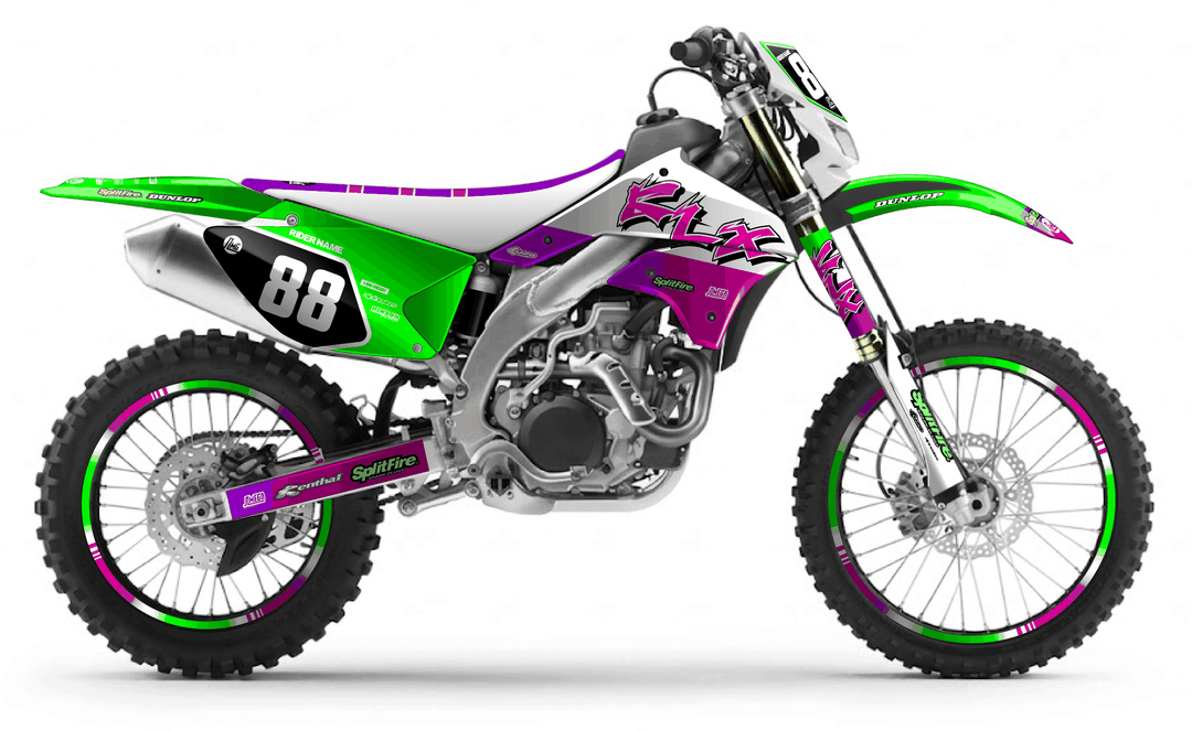 kawasaki klx 450 retro plus graphics kit