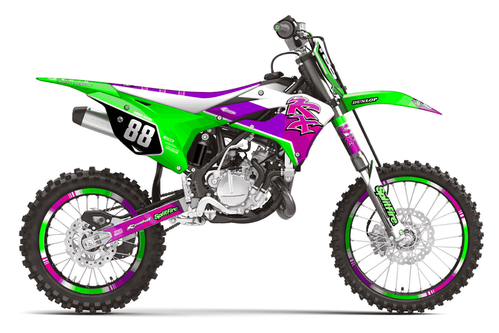 kawasaki kx 85 retro plus graphics kit