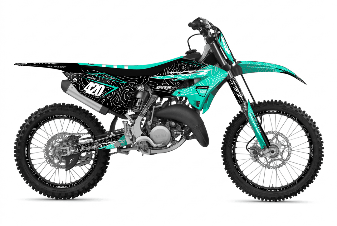 yamaha yz 250 teal chungus graphics kit