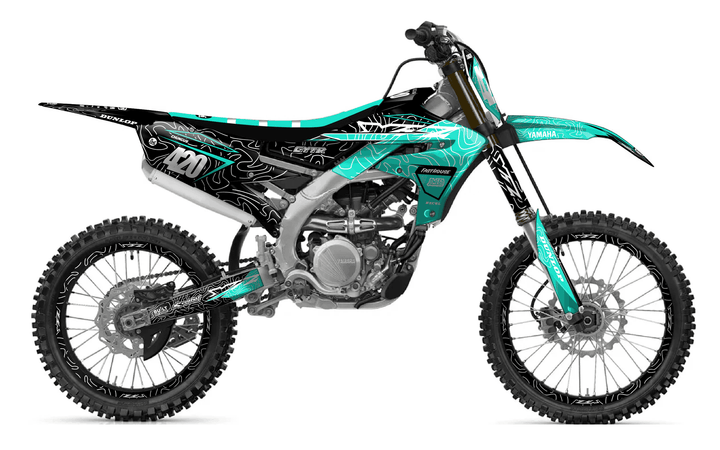 yamaha yz250f teal chungus graphics kit