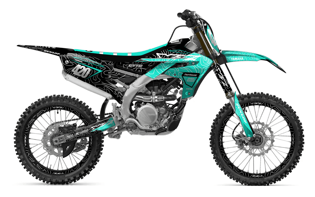yamaha yz450f teal chungus graphics kit
