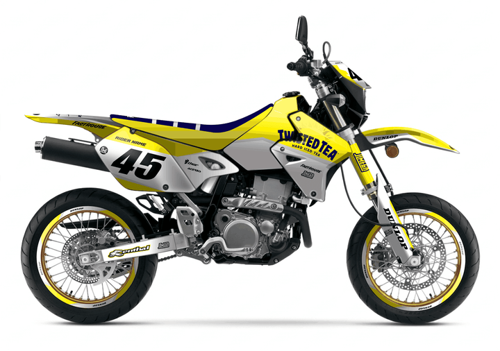 suzuki drz 400sm twisted tea v2 graphics kit