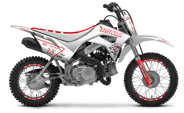 honda crf 110f white cr graphics kit