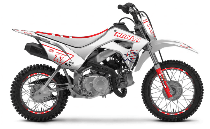 honda crf 110f white cr graphics kit