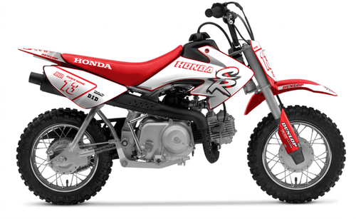 White CR Sticker kit for Honda CRF 50 2013 - 2025