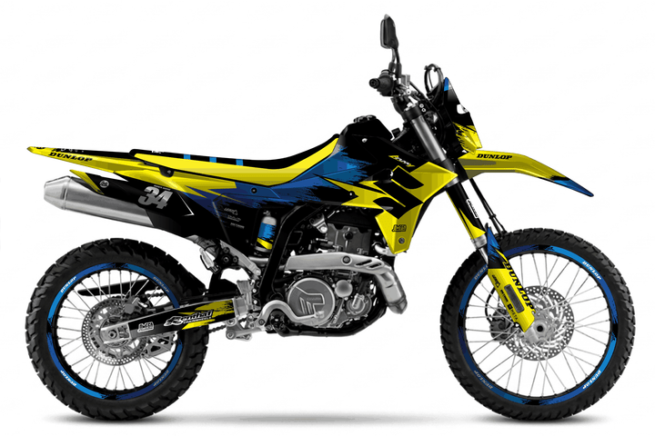 suzuki dr-z4s yellow concept graphics kit