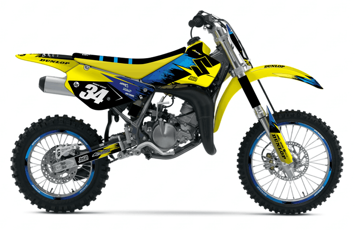 suzuki rm 85 yellow concept graphics kit