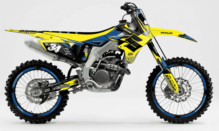 suzuki rmz 450 yellow concept graphics kit
