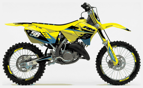 Yellow Factory Sticker kit for Suzuki RM 125 2001 - 2012