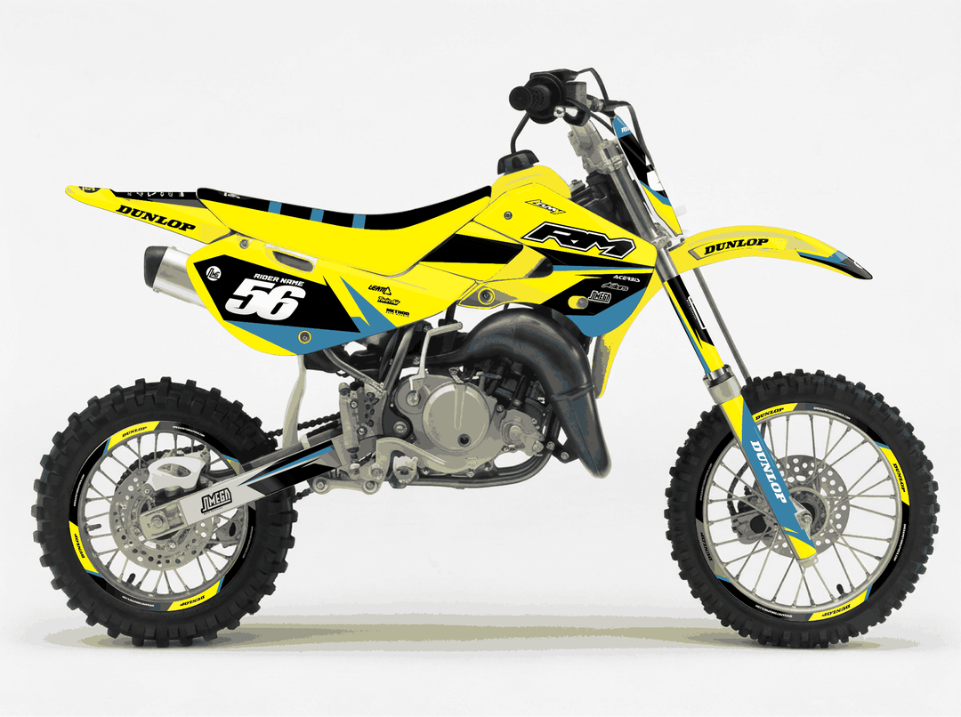 suzuki rm 65 yellow factory graphics kit