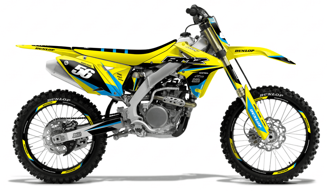 suzuki rmz 250 yellow factory graphics kit