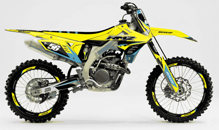 suzuki rmz 250 yellow factory graphics kit
