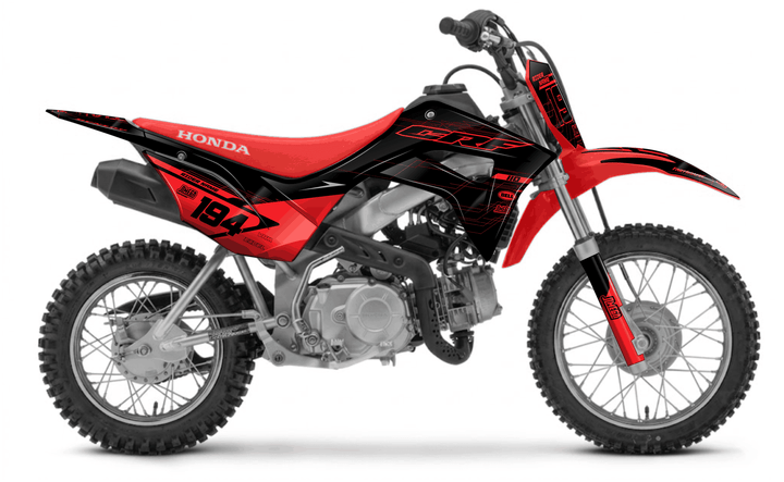 honda crf 110f black minty graphics kit