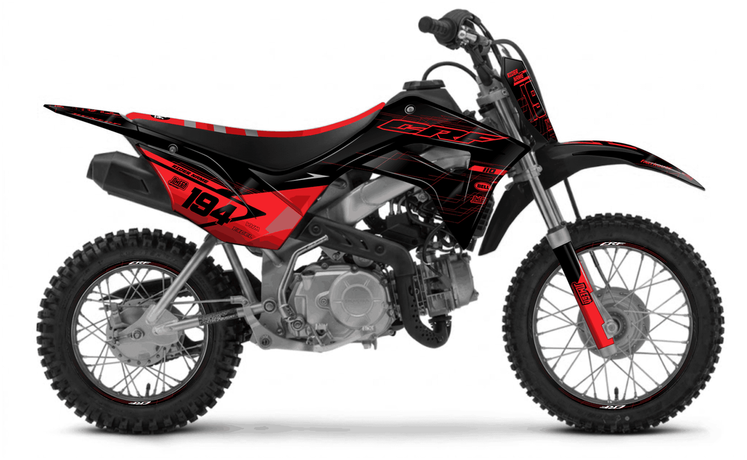 honda crf 110f black minty graphics kit