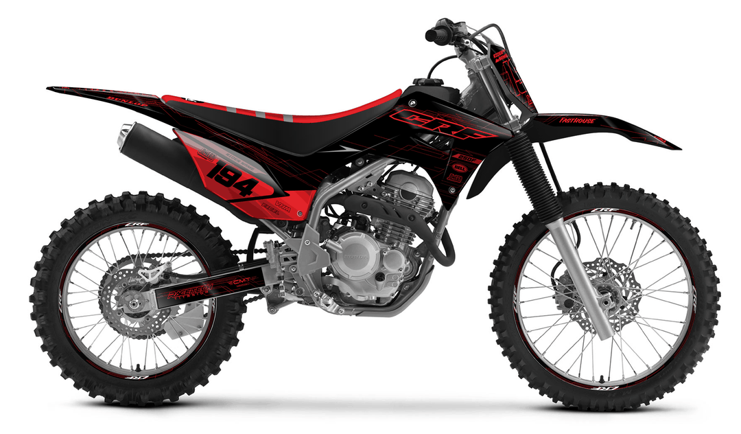 honda crf 250f black minty graphics kit
