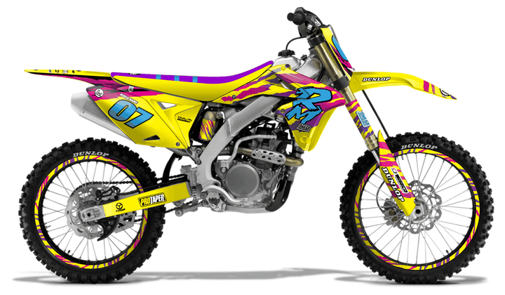 suzuki rmz 250 1996 retro factory graphics kit