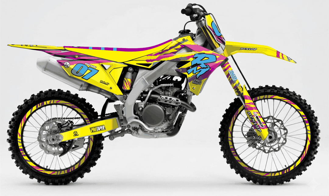 suzuki rmz 250 1996 retro factory graphics kit