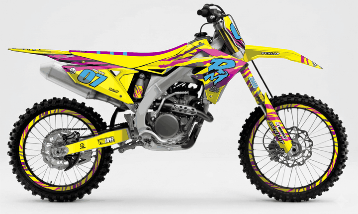 suzuki rmz 250 1996 retro factory graphics kit
