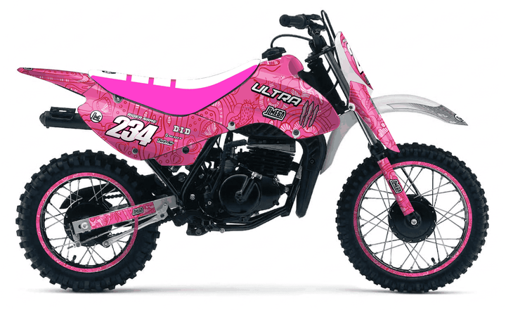 suzuki jr 80 pink monster graphics kit