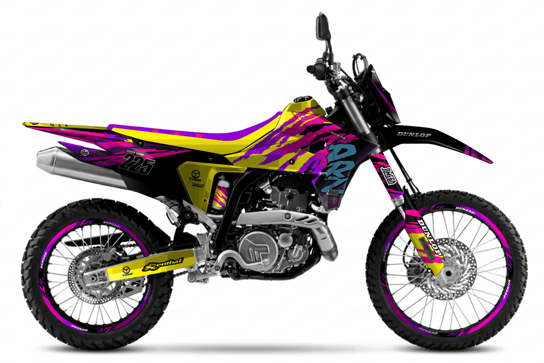 suzuki dr-z4s retro 90's factory graphics kit