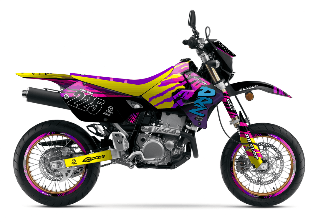 suzuki drz 400sm retro 90's factory graphics kit