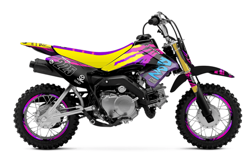 Retro 90's Factory Sticker kit for Suzuki DRZ 70 2009 - 2013