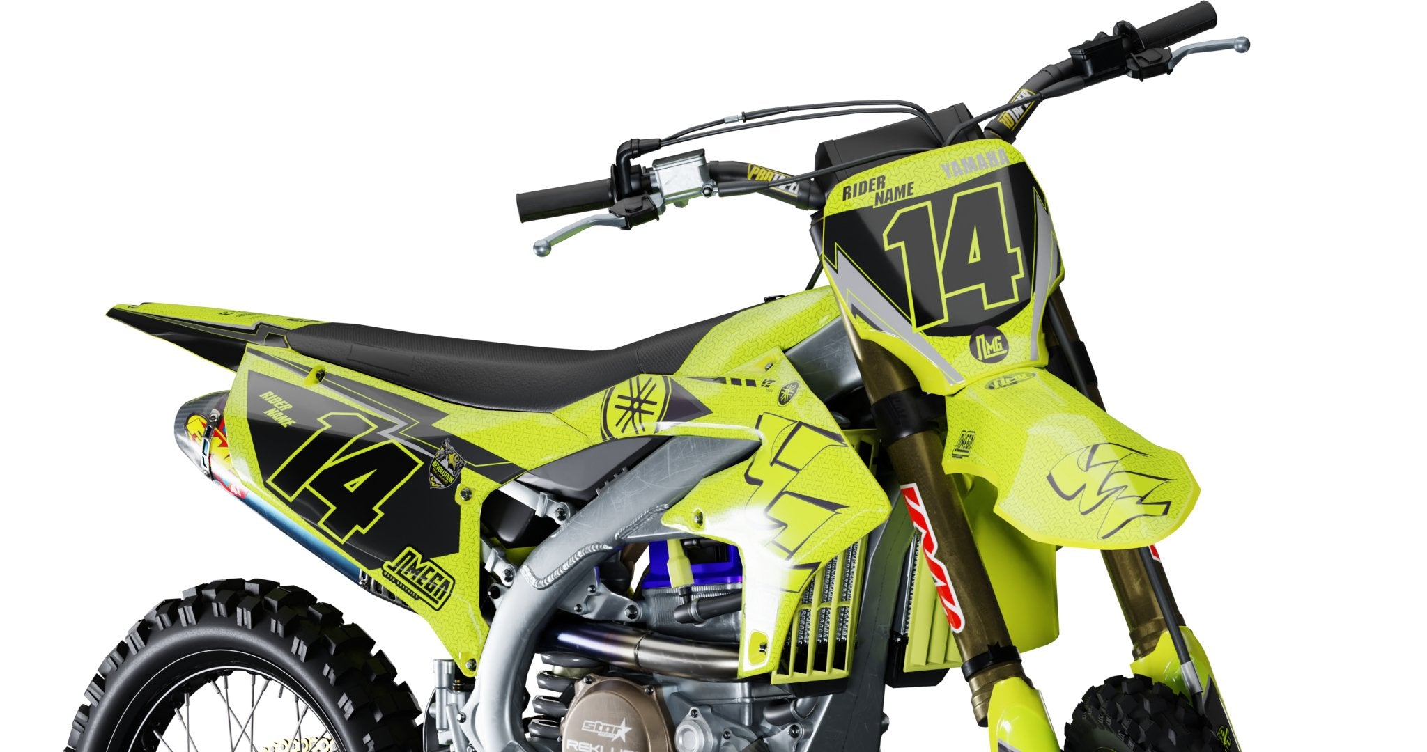 Neon Geometry Graphics Kit | Dirt Bike Decals – Omega Moto Graphics