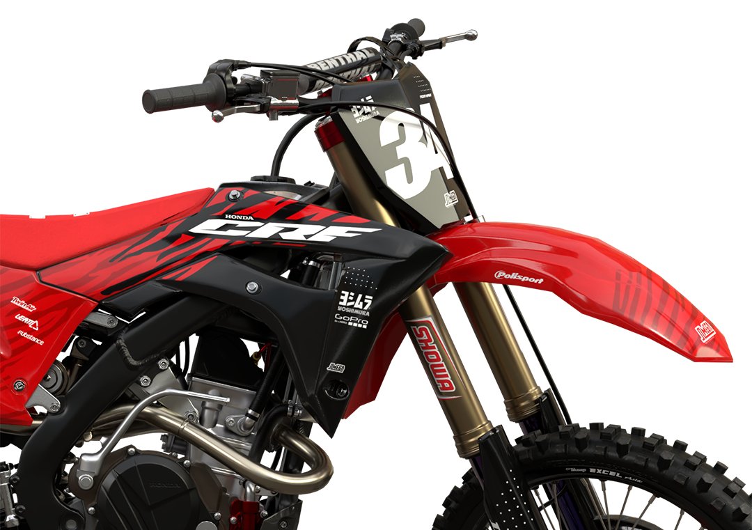 honda cr crf red tiger graphics kit