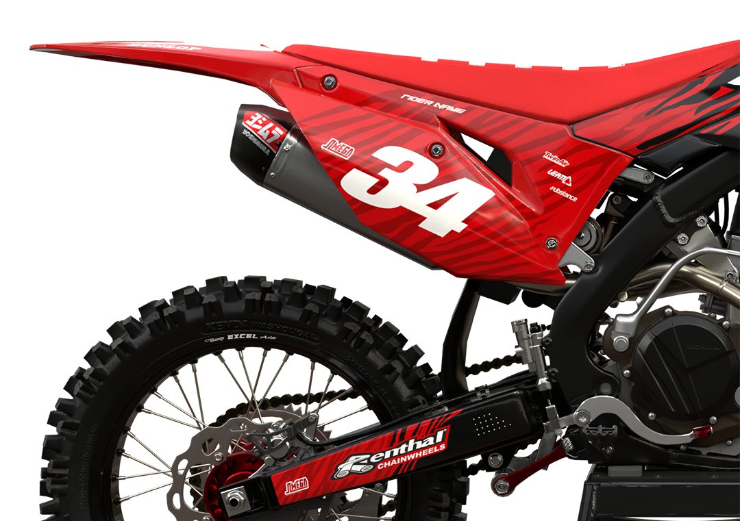 honda cr crf red tiger graphics kit