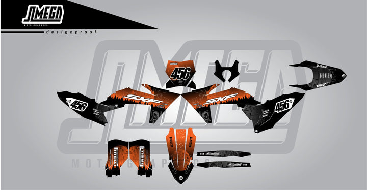 Orange Death Star Graphics Kit